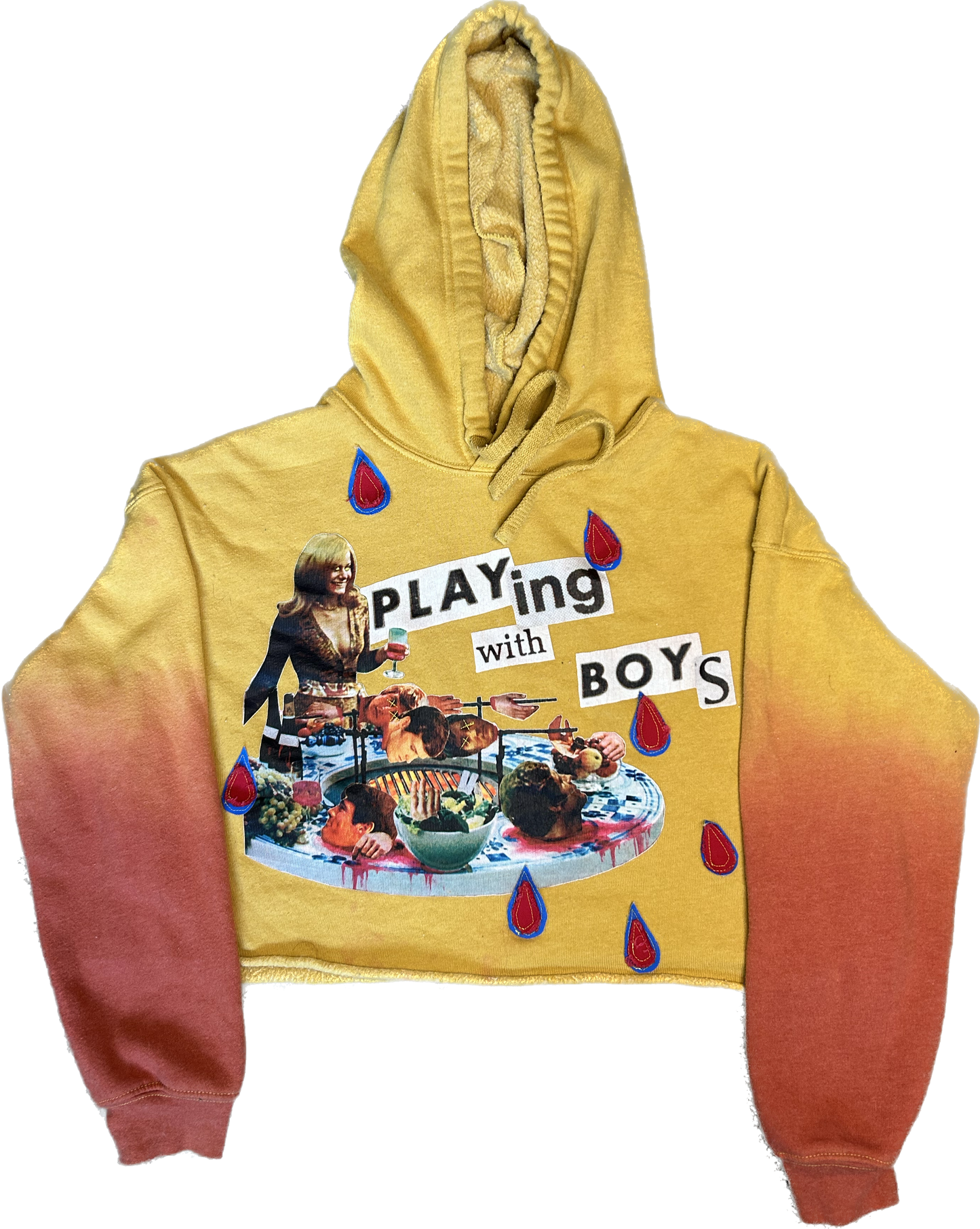Cropped and Dyed Hoodie