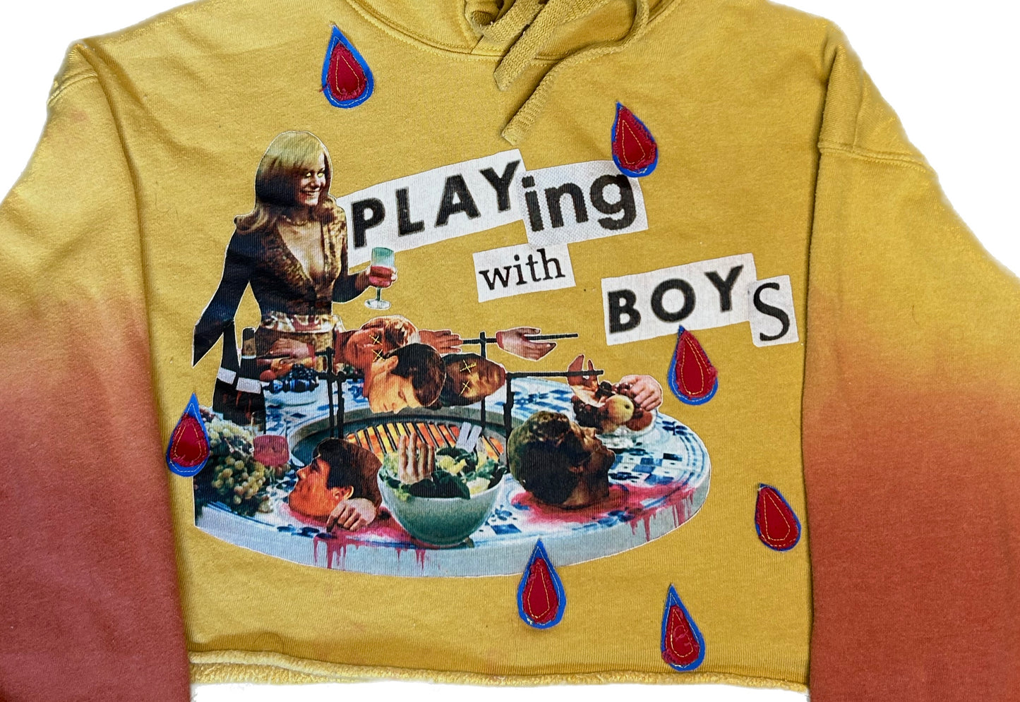 Cropped and Dyed Hoodie