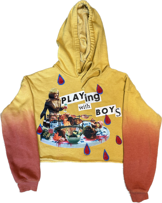 Cropped and Dyed Hoodie